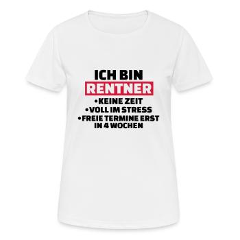 Rentner - Frauen T-Shirt atmungsaktiv - Weiß - Vorne - AI Model Female 172 dark (172cm)