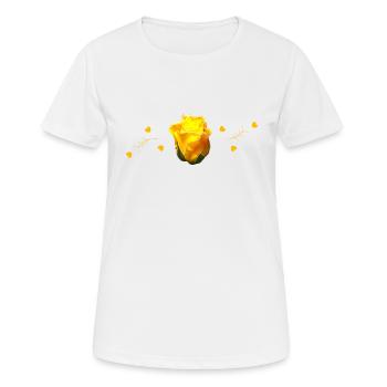 roses jaunes - T-shirt respirant Femme - blanc - Devant - AI Model Female 172 dark (172cm)