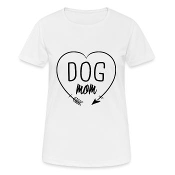 Dog Mom Dog Mama Heart - Black - Women's Breathable T-Shirt - white - Front - AI Model Female 172 dark (172cm)