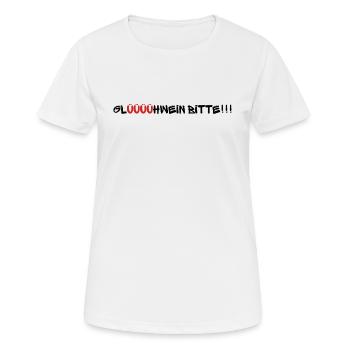 Glüüüühwein bitte!!! - Frauen T-Shirt atmungsaktiv - Weiß - Vorne - AI Model Female 172 dark (172cm)