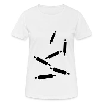 Küchenrolle Backen Nudelholz - Frauen T-Shirt atmungsaktiv - Weiß - Vorne - AI Model Female 172 dark (172cm)