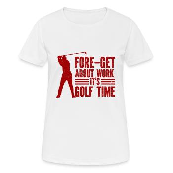 Golf - Golfclub Goldspieler Birdie Elite Luxus - Frauen T-Shirt atmungsaktiv - Weiß - Vorne - AI Model Female 172 dark (172cm)