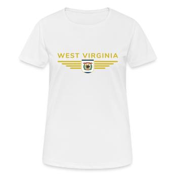 West Virginia Fan Shirt – Nature & Pride - Women's Breathable T-Shirt - white - Front - AI Model Female 172 dark (172cm)