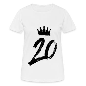Couronne de 20 chiffres - T-shirt respirant Femme - blanc - Devant - AI Model Female 172 dark (172cm)