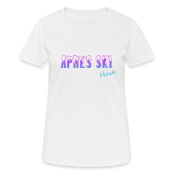 Apres Skihase - Frauen T-Shirt atmungsaktiv - Weiß - Vorne - AI Model Female 172 dark (172cm)