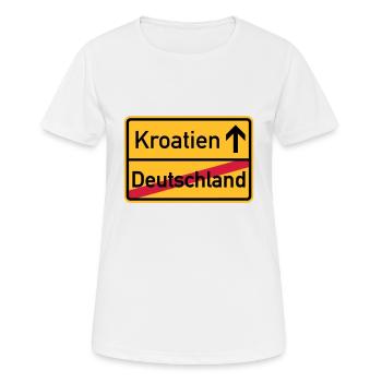 Kroatien - Frauen T-Shirt atmungsaktiv - Weiß - Vorne - AI Model Female 172 dark (172cm)