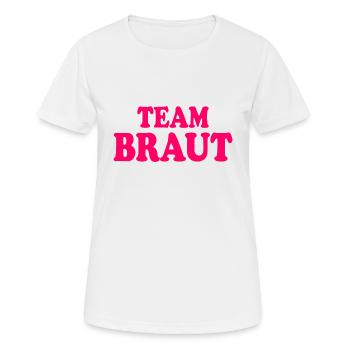 Team braut - Frauen T-Shirt atmungsaktiv - Weiß - Vorne - AI Model Female 172 dark (172cm)