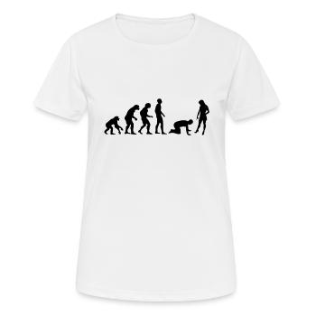 Evolution man - Women's Breathable T-Shirt - white - Front - AI Model Female 172 dark (172cm)