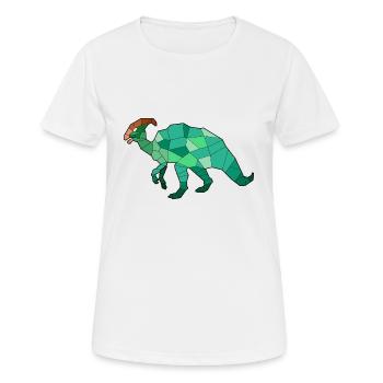 Parasaurolophus Geometric Dinosaur - Women's Breathable T-Shirt - white - Front - AI Model Female 172 dark (172cm)