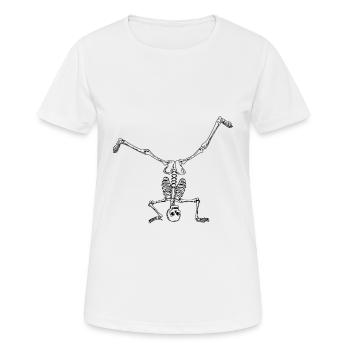Breakdance breakdancer breakdance squelette - T-shirt respirant Femme - blanc - Devant - AI Model Female 172 dark (172cm)