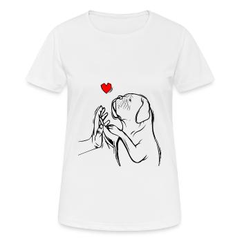 Dogue de Bordeaux Dogue Chiens - T-shirt respirant Femme - blanc - Devant - AI Model Female 172 dark (172cm)