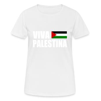 Viva palestina - Women's Breathable T-Shirt - white - Front - AI Model Female 172 dark (172cm)