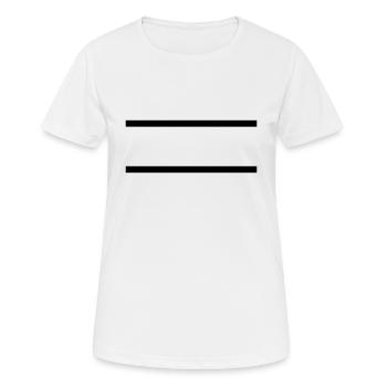 Linien // Striche //Doppellinie // doppel //Emblem - Frauen T-Shirt atmungsaktiv - Weiß - Vorne - AI Model Female 172 dark (172cm)