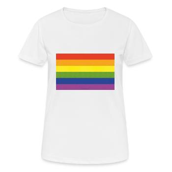 Rainbow Flag - Women's Breathable T-Shirt - white - Front - AI Model Female 172 dark (172cm)