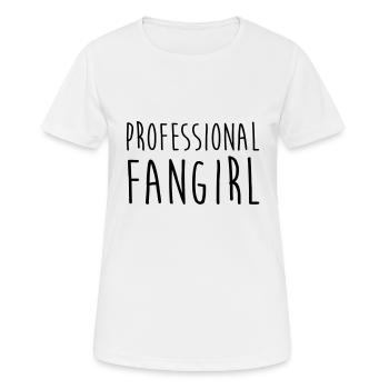 Professional Fangirl - Women's Breathable T-Shirt - white - Front - AI Model Female 172 dark (172cm)