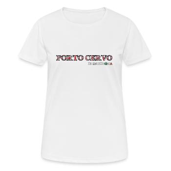Porto Cervo di Sardegna - T-shirt respirant Femme - blanc - Devant - AI Model Female 172 dark (172cm)