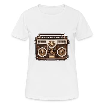 Radio / Analog / Music / Frequency / Speakers - Women's Breathable T-Shirt - white - Front - AI Model Female 172 dark (172cm)