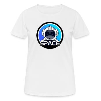 Astronaut im All - Frauen T-Shirt atmungsaktiv - Weiß - Vorne - AI Model Female 172 dark (172cm)