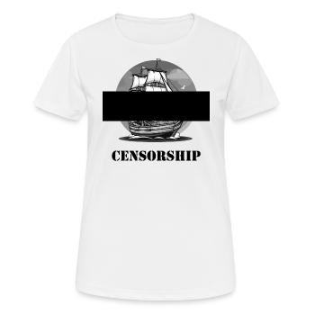 Censure - T-shirt respirant Femme - blanc - Devant - AI Model Female 172 dark (172cm)