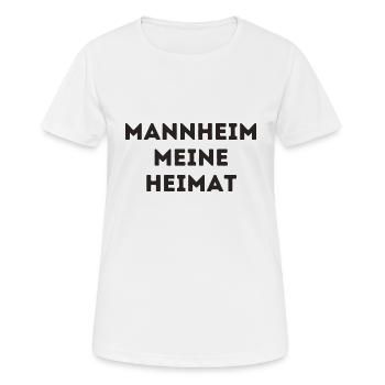 Mannheim meine Heimat - Frauen T-Shirt atmungsaktiv - Weiß - Vorne - AI Model Female 172 dark (172cm)