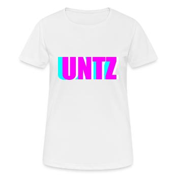Untz Rave - Frauen T-Shirt atmungsaktiv - Weiß - Vorne - AI Model Female 172 dark (172cm)