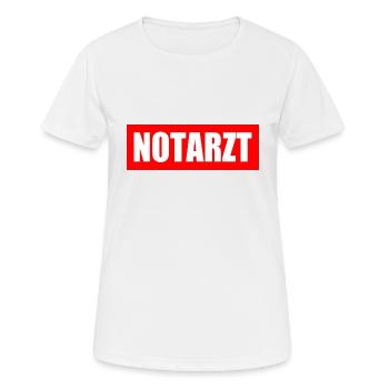 Notarzt - Frauen T-Shirt atmungsaktiv - Weiß - Vorne - AI Model Female 172 dark (172cm)