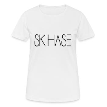 Skihase Skiing Geschenkidee - Frauen T-Shirt atmungsaktiv - Weiß - Vorne - AI Model Female 172 dark (172cm)