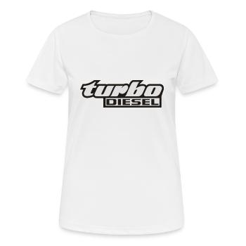 turbo diesel - T-shirt respirant Femme - blanc - Devant - AI Model Female 172 dark (172cm)