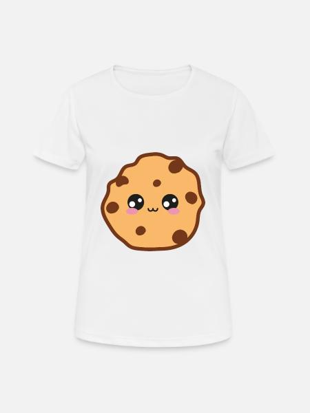 Cookie Mignon Kawaii - T-shirt respirant Femme - blanc