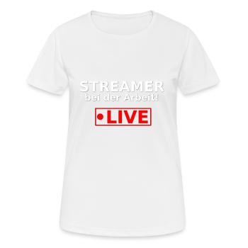 Streamer Stream Live Twitch Livestream pog - Frauen T-Shirt atmungsaktiv - Weiß - Vorne - AI Model Female 172 dark (172cm)