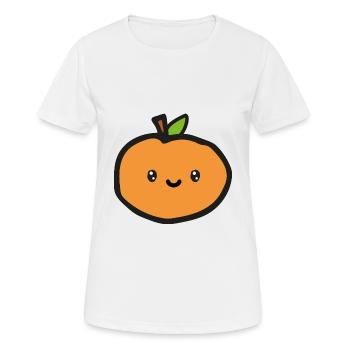 Orange - T-shirt respirant Femme - blanc - Devant - AI Model Female 172 dark (172cm)