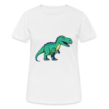 Dinosaurier / Tier / Urzeit / Reptil / Jungs - Frauen T-Shirt atmungsaktiv - Weiß - Vorne - AI Model Female 172 dark (172cm)