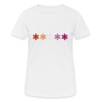 Fleurs subtiles de la fierté lesbienne - T-shirt respirant Femme - blanc - Devant - AI Model Female 172 dark (172cm)
