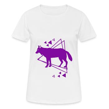 Wolf - Tierfreund - Naturschutz - Frauen T-Shirt atmungsaktiv - Weiß - Vorne - AI Model Female 172 dark (172cm)
