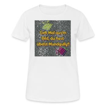 Mundgully - Boutique WoW - 2023 - T-shirt respirant Femme - blanc - Devant - AI Model Female 172 dark (172cm)