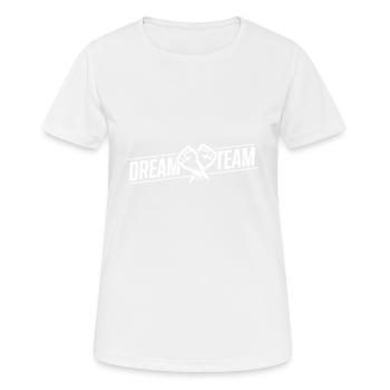 poing de l'équipe de rêve - T-shirt respirant Femme - blanc - Devant - AI Model Female 172 dark (172cm)