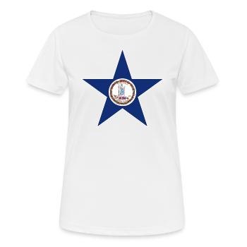 Chemise Virginia Fan – American Spirit - T-shirt respirant Femme - blanc - Devant - AI Model Female 172 dark (172cm)