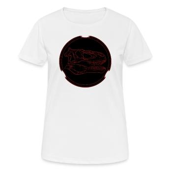 Crâne fossile de Daspletosaurus - T-shirt respirant Femme - blanc - Devant - AI Model Female 172 dark (172cm)