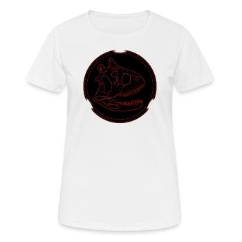 Carnotaurus Fossil Schädel - Frauen T-Shirt atmungsaktiv - Weiß - Vorne - AI Model Female 172 dark (172cm)