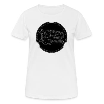 Crâne fossile de Daspletosaurus - T-shirt respirant Femme - blanc - Devant - AI Model Female 172 dark (172cm)