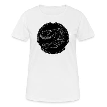 Tyrannosaurus Rex Fossil - Frauen T-Shirt atmungsaktiv - Weiß - Vorne - AI Model Female 172 dark (172cm)