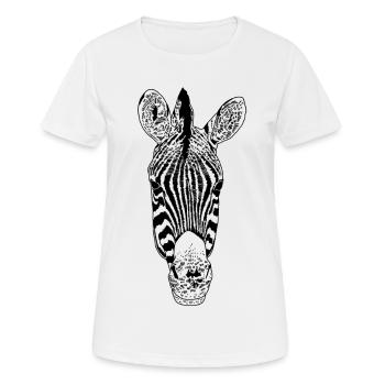 zebra - Women's Breathable T-Shirt - white - Front - AI Model Female 172 dark (172cm)
