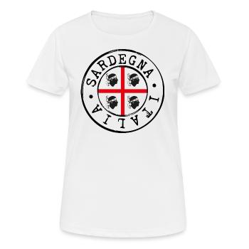 Drapeau Sardegna Italia - T-shirt respirant Femme - blanc - Devant - AI Model Female 172 dark (172cm)