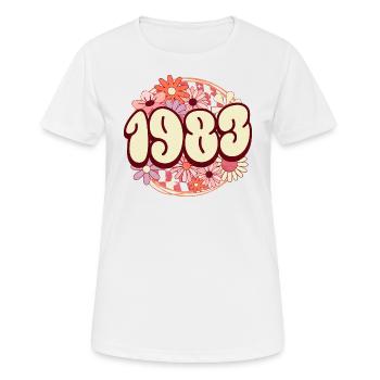 Geburtstagsfeier Frau 1983 40-jähriges Jubiläum - Frauen T-Shirt atmungsaktiv - Weiß - Vorne - AI Model Female 172 dark (172cm)