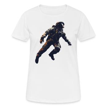 Silhouette d’astronaute flottante en apesanteur - T-shirt respirant Femme - blanc - Devant - AI Model Female 172 dark (172cm)