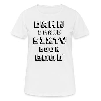 60th birthday - Women's Breathable T-Shirt - white - Front - AI Model Female 172 dark (172cm)