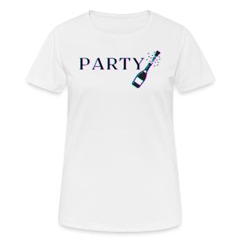 Party bottle - Women's Breathable T-Shirt - white - Front - AI Model Female 172 dark (172cm)