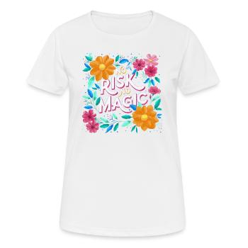 Magic and flowers - Women's Breathable T-Shirt - white - Front - AI Model Female 172 dark (172cm)