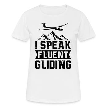 Segelflieger | Flugsport Segelflugzeug Geschenke - Frauen T-Shirt atmungsaktiv - Weiß - Vorne - AI Model Female 172 dark (172cm)