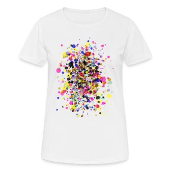 Konfetti super bunt - Frauen T-Shirt atmungsaktiv - Weiß - Vorne - AI Model Female 172 dark (172cm)